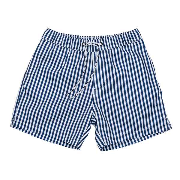 Snapper Rock Denim Stripe Comfort Lined Swim Short B90126 - Blue