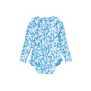 Snapper Rock Aqua Bloom Sustainable Ls Surf Suit G60017L - Blue