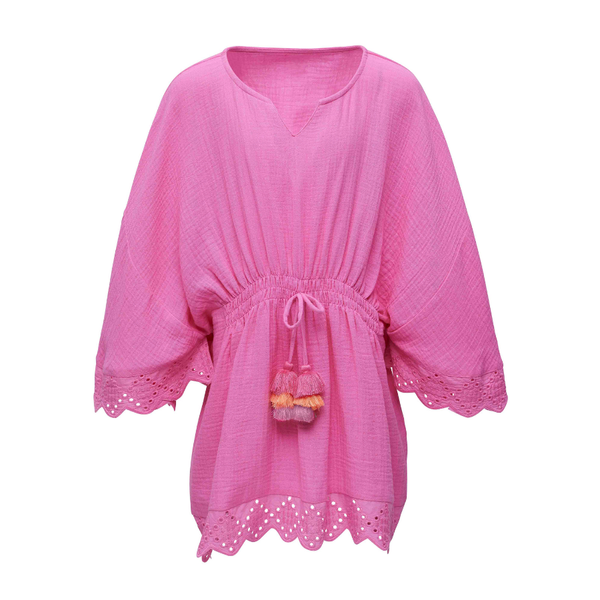 Snapper Rock Bubble Gum Beach Cover Up G11073 - Pink
