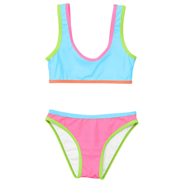 Snapper Rock Citron Zest Scoop Swimsuit G13262 - Yellow
