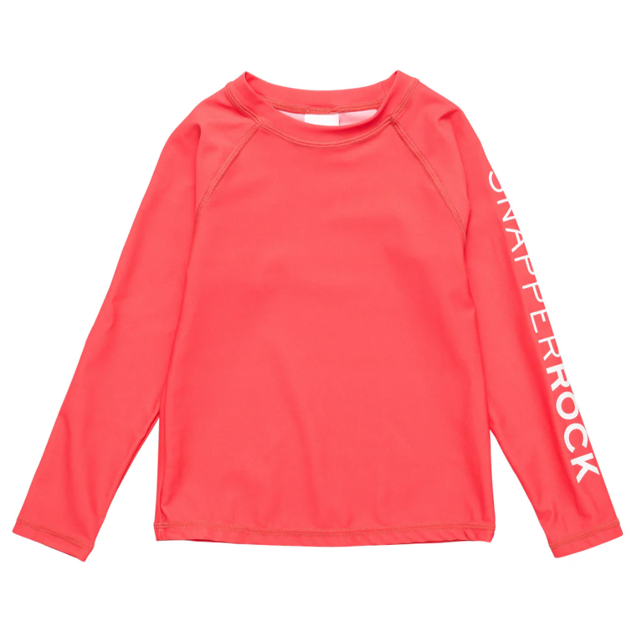 Snapper Rock Watermelon Sustainable Long Sleeve Rash Top G20078L - Red