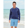 Cabana Life Mens Long Sleeve Rashguard M-504-MNE - Navy
