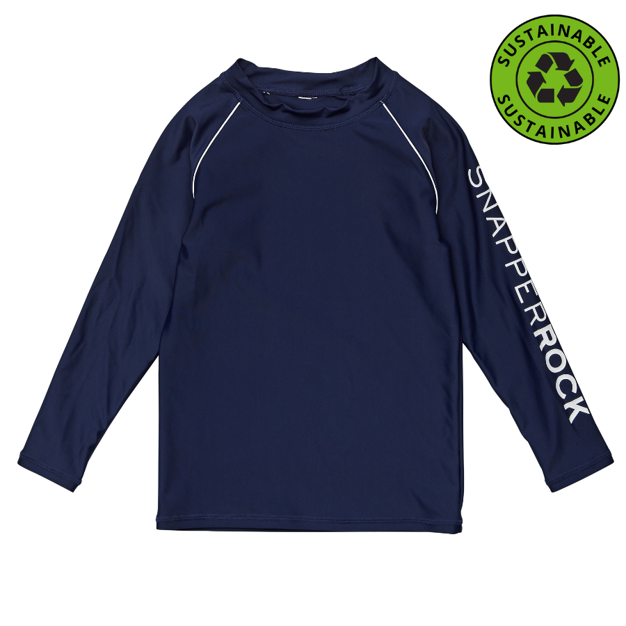 Snapper Rock Sustainable Long Sleeve Rash Top B20083L - Navy