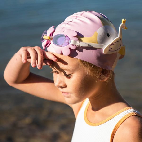 Sunnylife Kids Swimming Cap Princess Swan Multi S41SCSWN