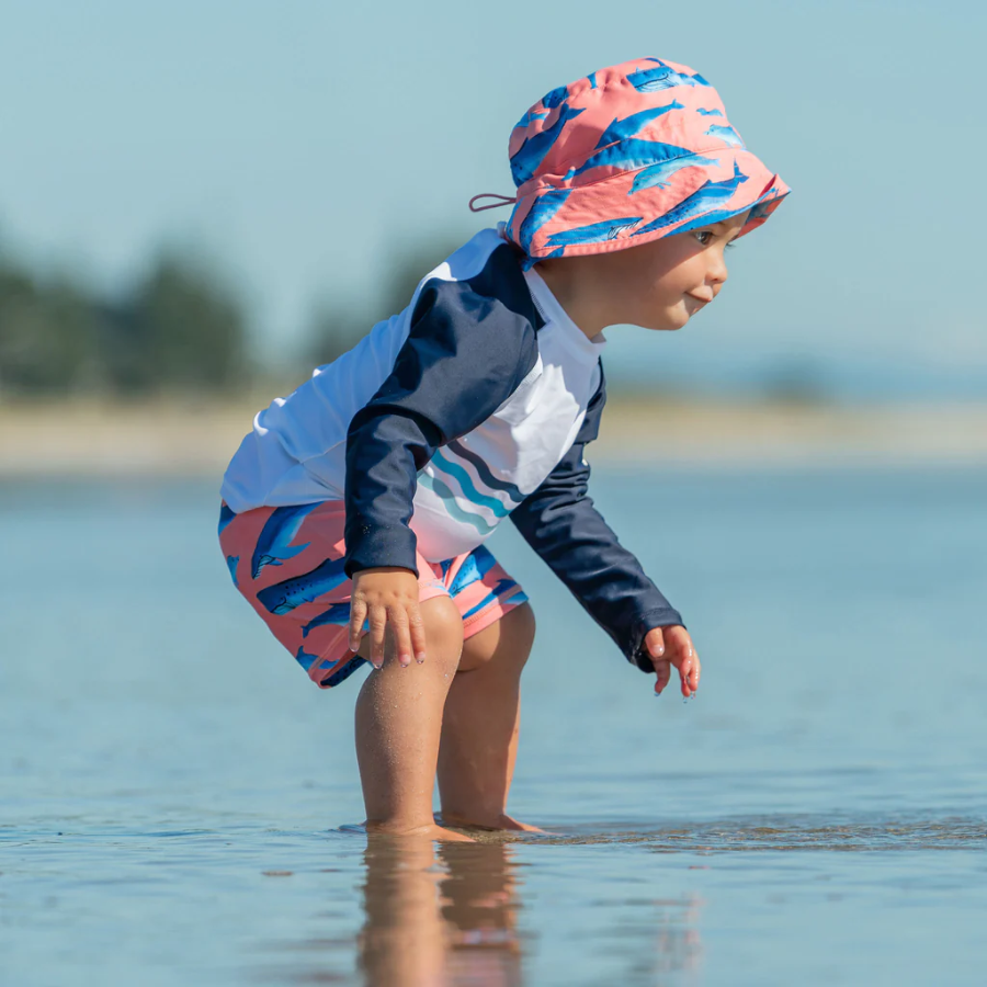 Snapper Rock Whale Tail Long Sleeve Baby Set B52016 - Peach