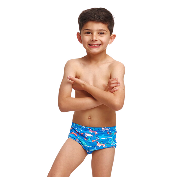 Funky Trunks Toddler Boys Printed Trunks FTS002B - Fin Swimming