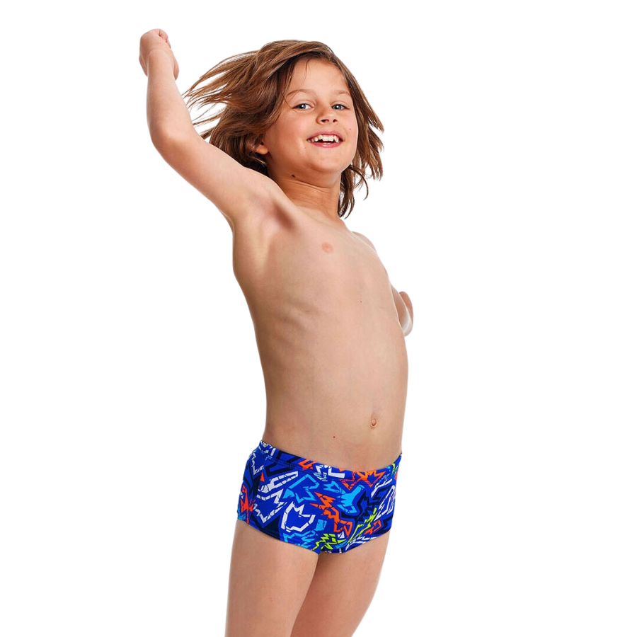 Funky Trunks Toddler Boys Printed Trunks FTS002B - Broken Hearts