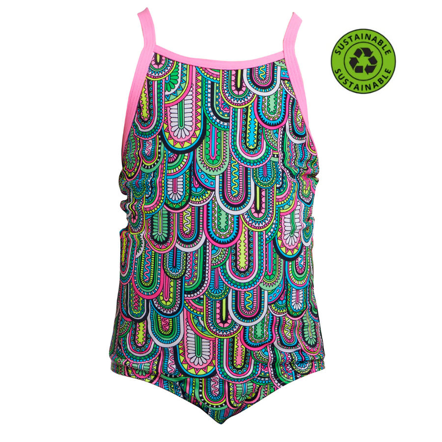 Funkita Toddler Girls Sustainable Printed One Piece FKS022G - Spring Flight