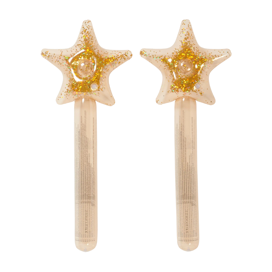 Sunnylife Kids Inflatable Star Wand Princess Swan Gold Set Of 2S41INSWN