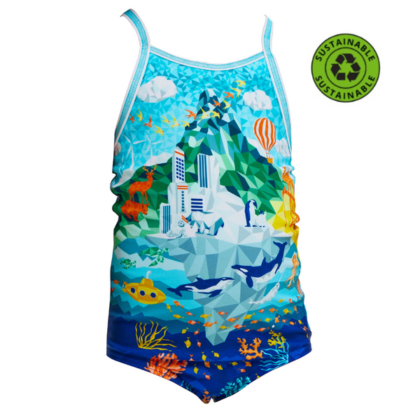 Funkita Toddler Girls Sustainable Printed One Piece FKS022G - Wildermess