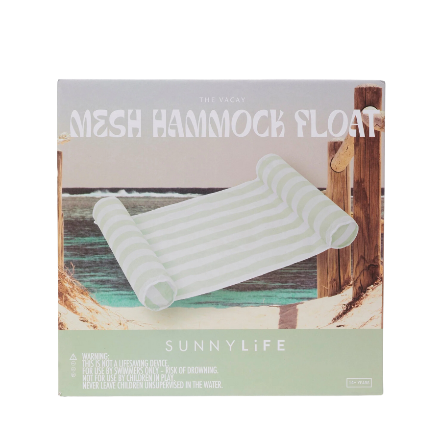 Sunnylife Mesh Hammock Float The Vacay Soft Olive S41MHSTP