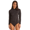 Aqua Blu Lyla Rash Guard A24019SP - Sparrow Black