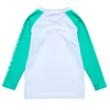 Snapper Rock Geo Surf Sustainable Long Sleeve Rash Top B20092L - White