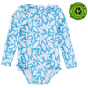 Snapper Rock Aqua Bloom Sustainable Ls Surf Suit G60017L - Blue