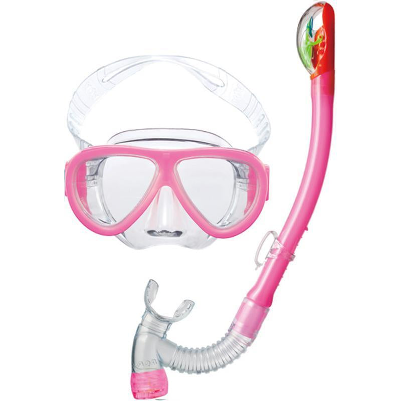 AQA Anemo Lite & Bixy Dry Special Mask & Snorkel Set >9yr KZ-9102 - Candy Pink