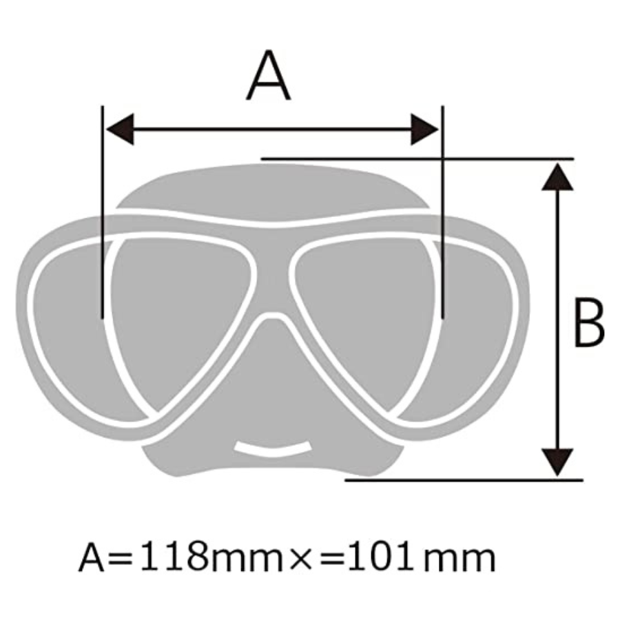 AQA Anemo Lite & Bixy Dry Special Mask & Snorkel Set >9yr KZ-9102 - White