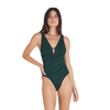 Aqua Blu Eve One Piece A22082BB - Back To Basic Peacock Green