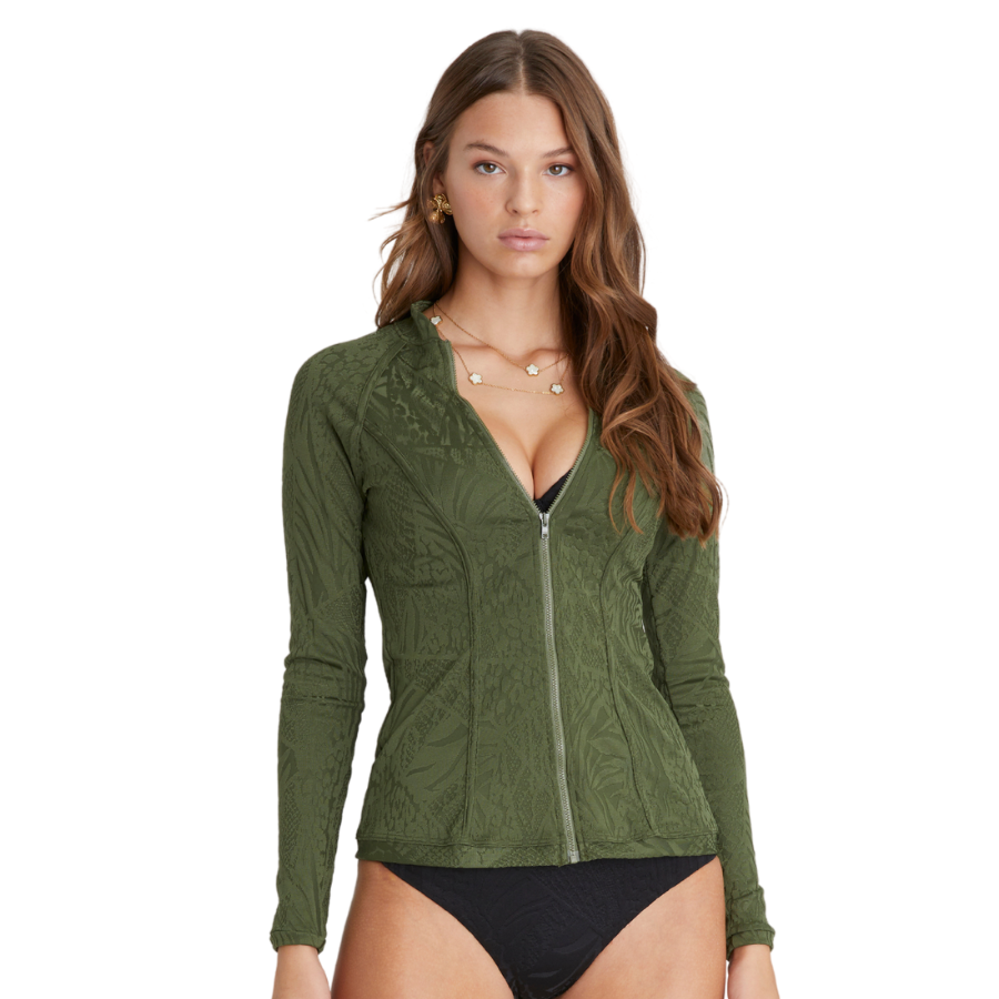 Aqua Blu Lyla Rash Guard A23131OL - Olive Green