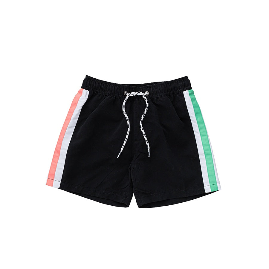 Snapper Rock Retro Stripe Volley Board Short B90098 - Black