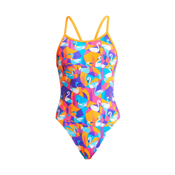 Funkita Girls Single Strap One Piece FKS030G - Swim Swan