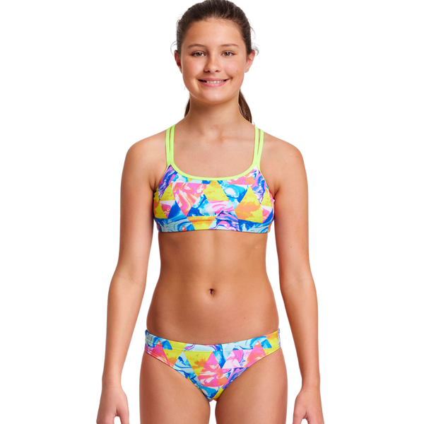 Funkita Girls Criss Cross Two Piece FS33G - Swirl Stopper