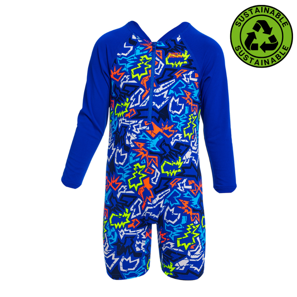 Funky Trunks Toddler Boys Go Jump Suit FTS024B - Broken Hearts