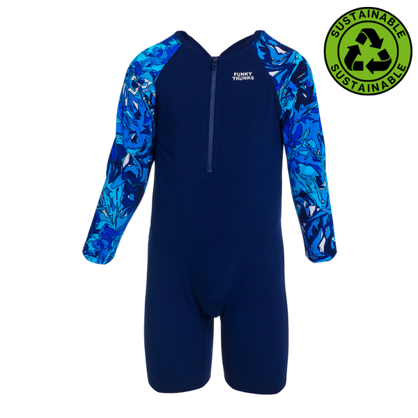 Funky Trunks Toddler Boys Go Jump Suit FTS024B - True Bluey