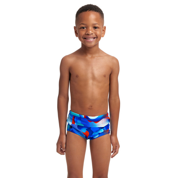 Funky Trunks Toddler Boys Printed Trunks FT32T- Battle Blue