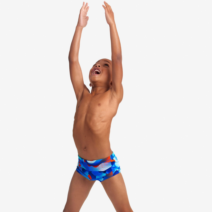 Funky Trunks Toddler Boys Printed Trunks FT32T- Battle Blue