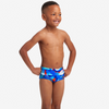 Funky Trunks Toddler Boys Printed Trunks FT32T- Battle Blue