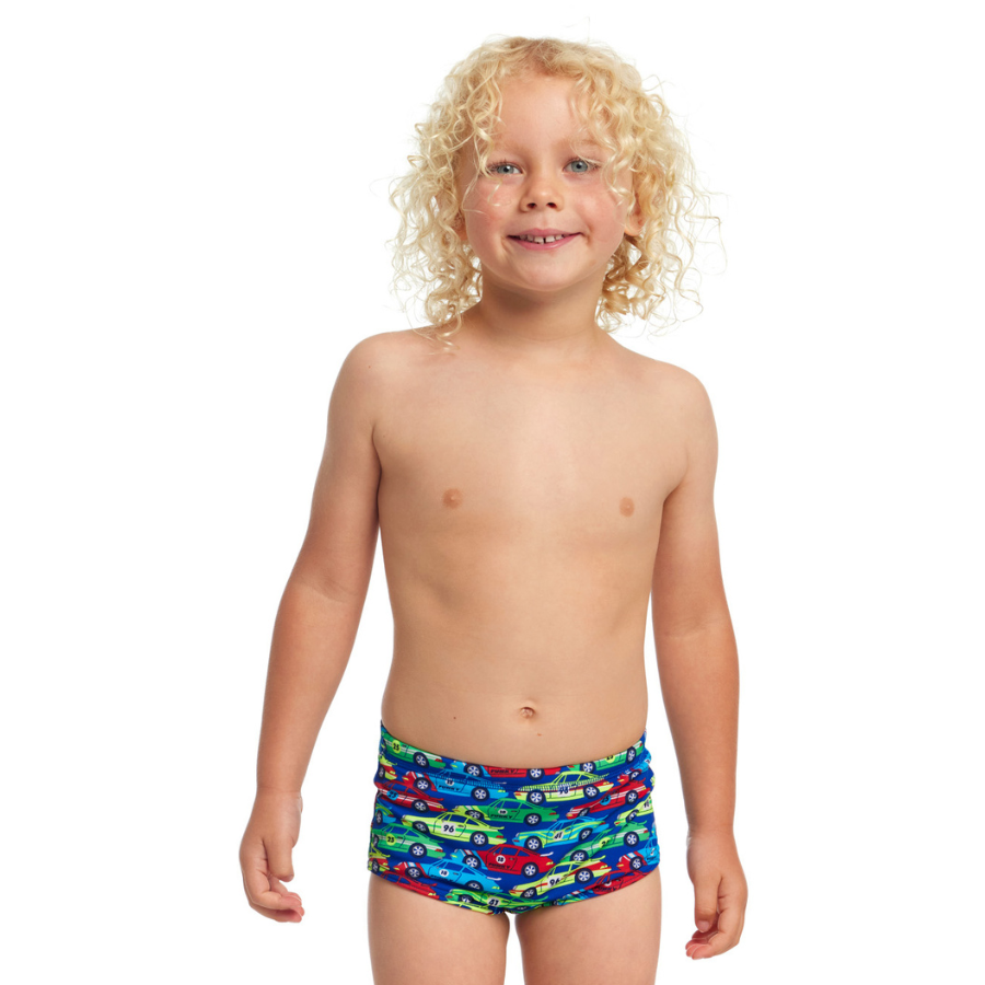 Funky Trunks Toddler Boys Printed Trunks FT32T - Car Stacker