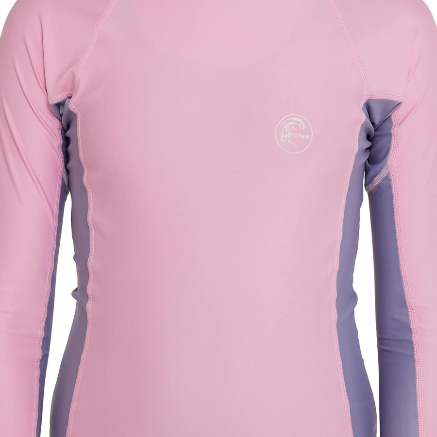 O'Neill Girls Classic UV Long Sleeve Rash Vest RG3346GA2PIN - Pink/Mist