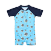 Snapper Rock Angel Fish Short Sleeve Sunsuit B70837S - Blue