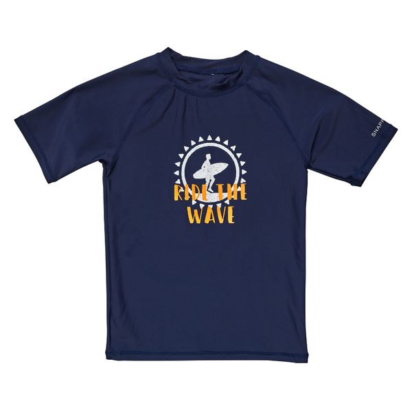 Snapper Rock Ride The Wave Short Sleeve Rash Top B10130S - Navy