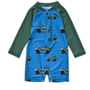 Snapper Rock Surf Safari Long Sleeve Sunsuit B70827L - Blue