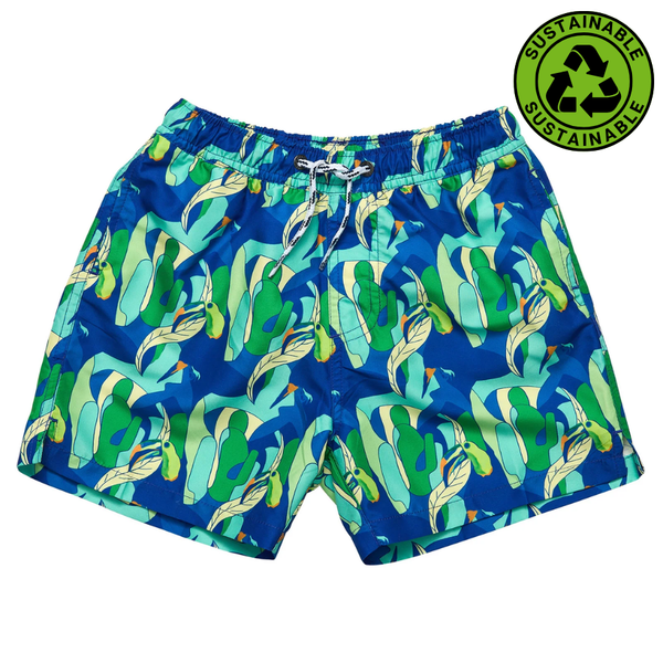 Snapper Rock Toucan Jungle Sustainable Swim Short B90132 - Blue