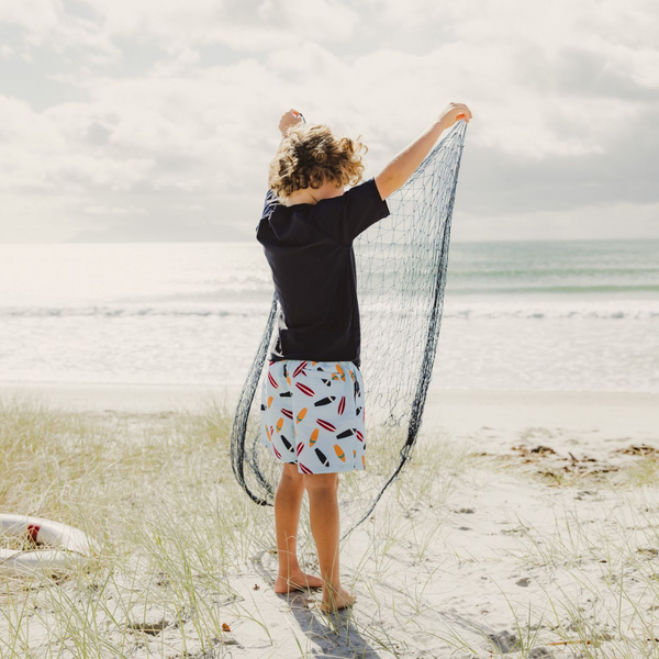 Snapper Rock Ride The Wave Short Sleeve Rash Top B10130S - Navy