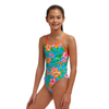 Funkita Girls Single Strap One Piece FKS030G - Blue Hawaii