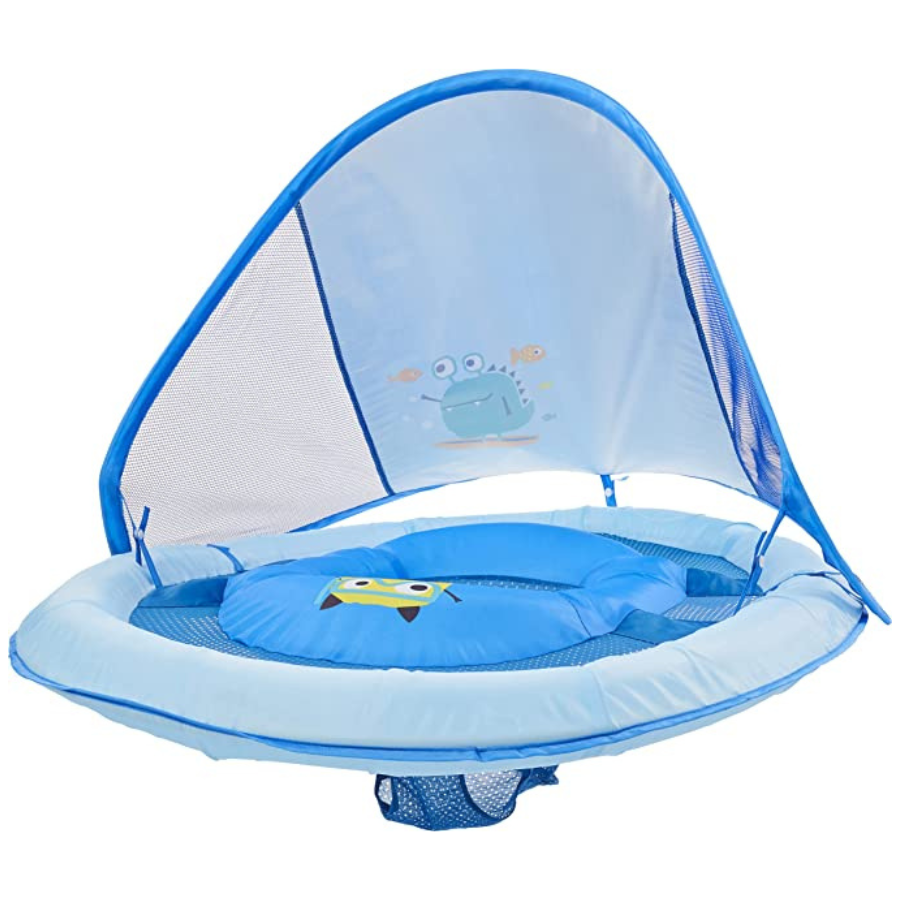 Swimways Baby Spring Float With Sun Canopy 00914AGR- Blue